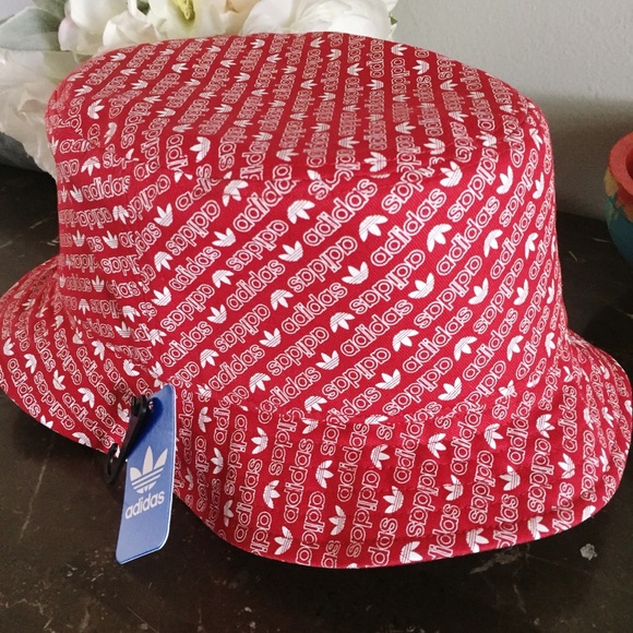 adidas red bucket hat